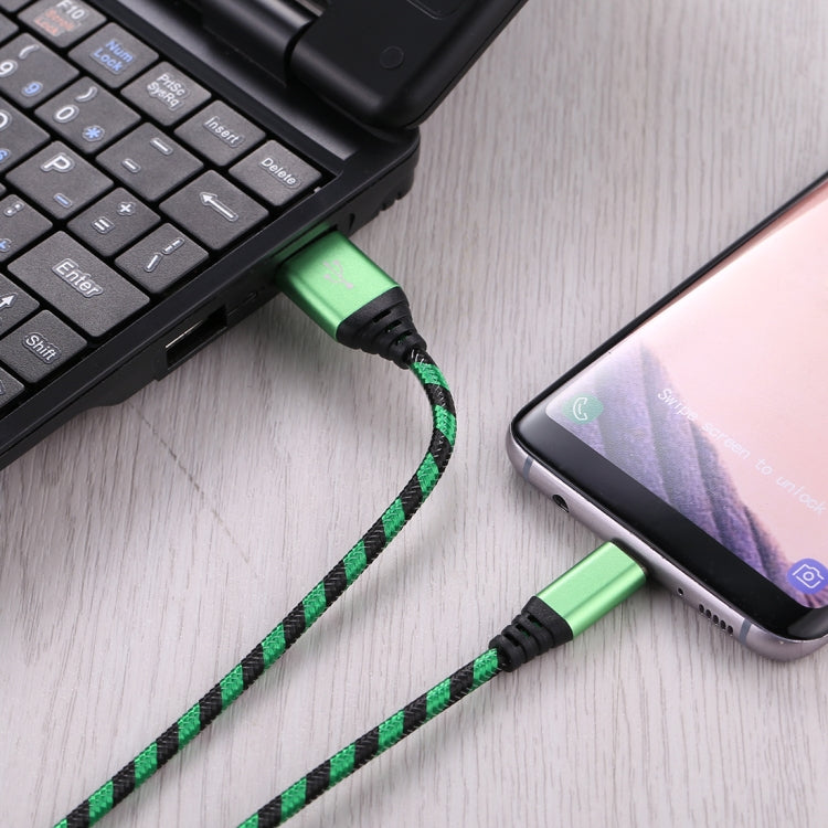 1m USB to USB-C / Type-C Nylon Weave Style Data Sync Charging Cable