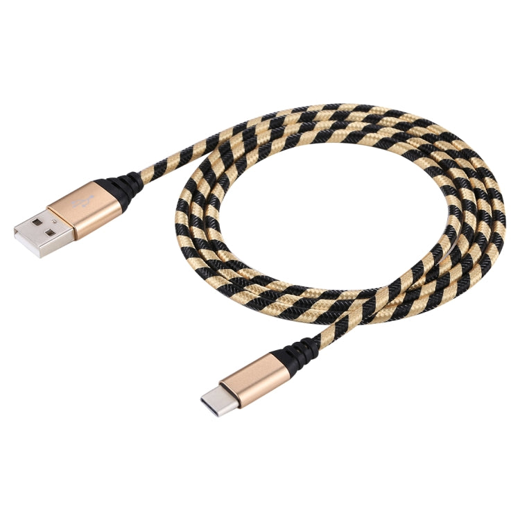 1m USB to USB-C / Type-C Nylon Weave Style Data Sync Charging Cable