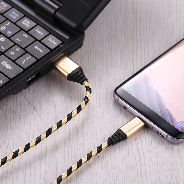 1m USB to USB-C / Type-C Nylon Weave Style Data Sync Charging Cable