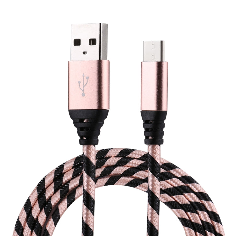 1m USB to USB-C / Type-C Nylon Weave Style Data Sync Charging Cable