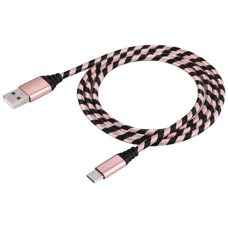 1m USB to USB-C / Type-C Nylon Weave Style Data Sync Charging Cable