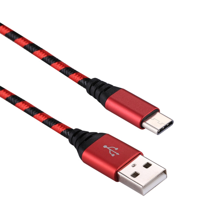 1m USB to USB-C / Type-C Nylon Weave Style Data Sync Charging Cable