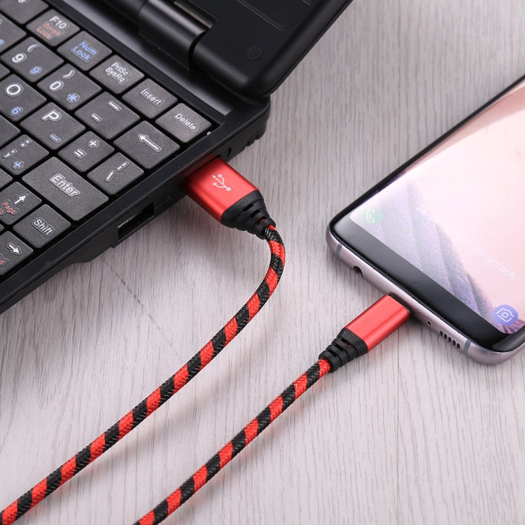 1m USB to USB-C / Type-C Nylon Weave Style Data Sync Charging Cable