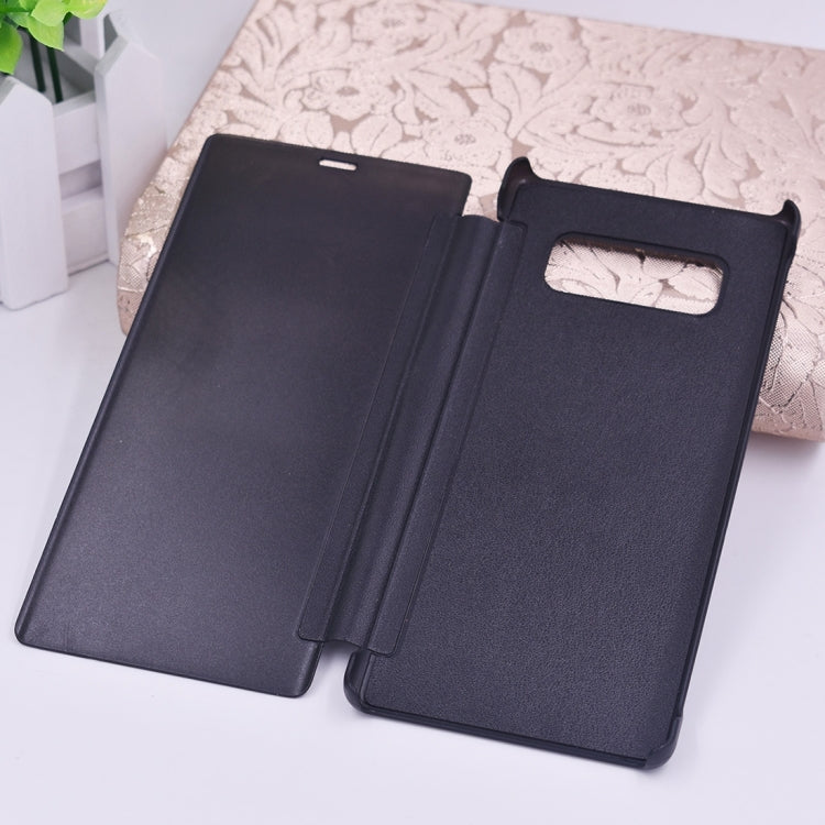 For Galaxy Note 8 PU + PC High Transparency Frosted Horizontal Flip Leather Case