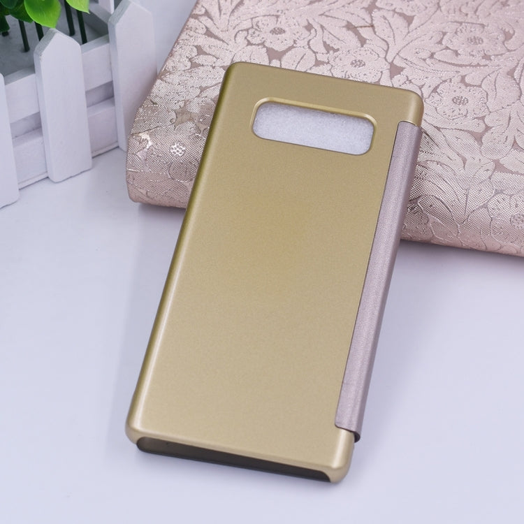For Galaxy Note 8 PU + PC High Transparency Frosted Horizontal Flip Leather Case
