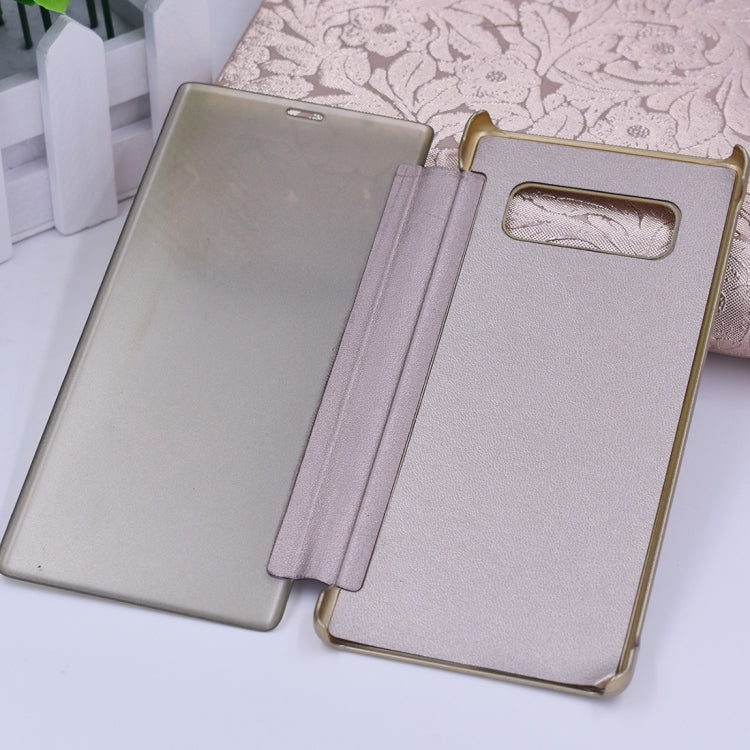 For Galaxy Note 8 PU + PC High Transparency Frosted Horizontal Flip Leather Case