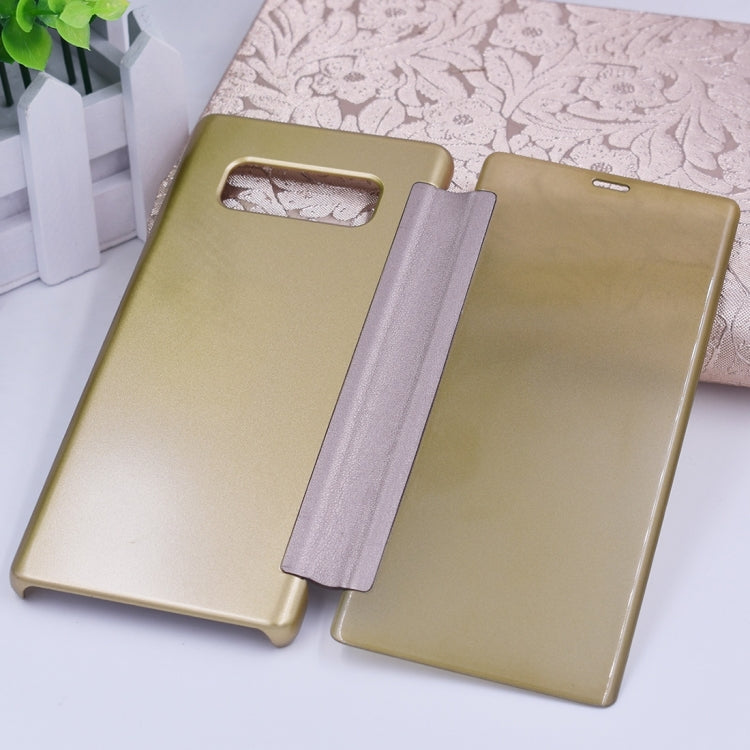 For Galaxy Note 8 PU + PC High Transparency Frosted Horizontal Flip Leather Case