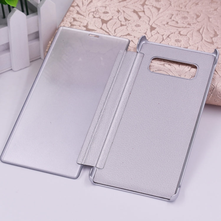 For Galaxy Note 8 PU + PC High Transparency Frosted Horizontal Flip Leather Case