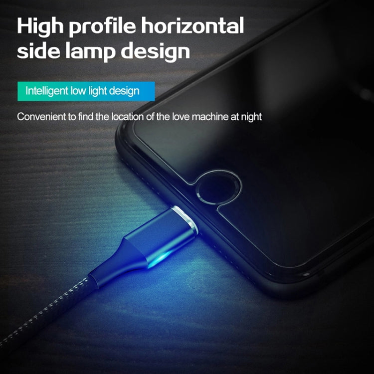 M11 3A USB to Micro USB Nylon Braided Magnetic Data Cable, Cable Length: 1m