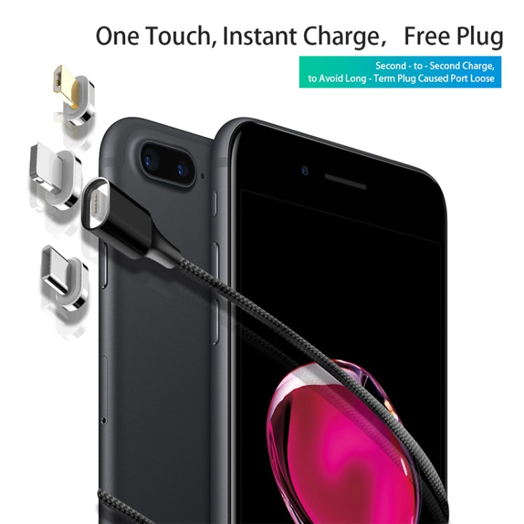 M11 3A USB to Micro USB Nylon Braided Magnetic Data Cable, Cable Length: 2m