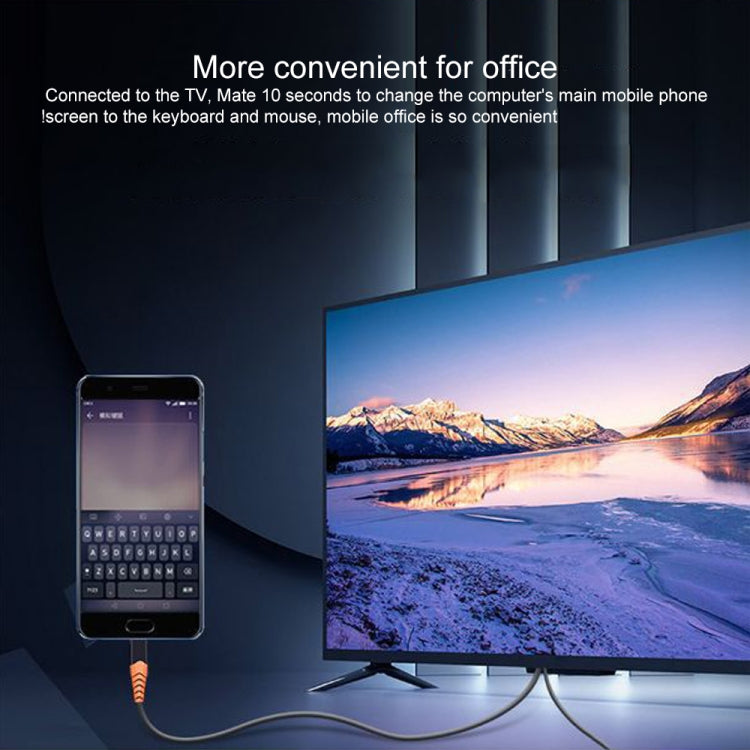 USB-C / Type-C to 4K HD HDMI + USB Power Supply Interface Converter Cable, Length: 2m