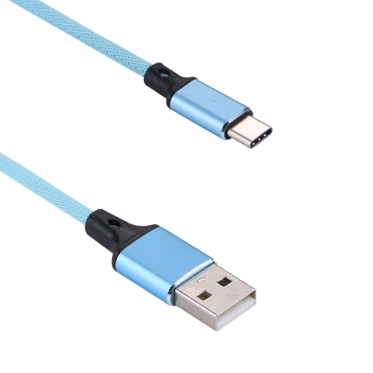 1m 2A Output USB to USB-C / Type-C Nylon Weave Style Data Sync Charging Cable