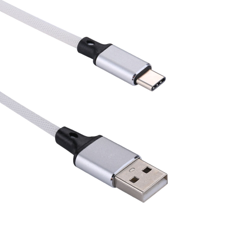 1m 2A Output USB to USB-C / Type-C Nylon Weave Style Data Sync Charging Cable
