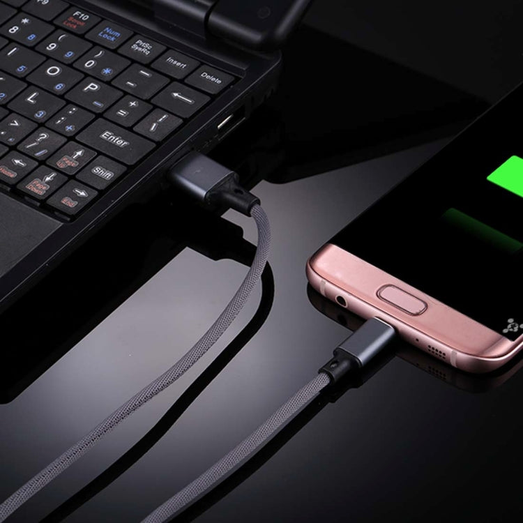 1m 2A Output USB to Micro USB Nylon Weave Style Data Sync Charging Cable, For