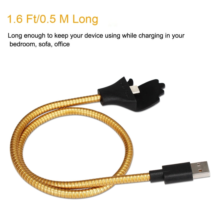 Multi-functional Metal Soft Hose Palm Holder USB-C / Type-C to USB Data Charging Cable with Flexible Desk / Car Dock, For Galaxy S8 & S8 + / LG G6 / Huawei P10 & P10 Plus / Xiaomi Mi6 & Max 2 and other Smartphones