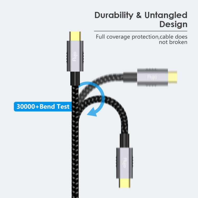 Flujo X32 USB-C / Type-C to Mini DP Female Adapter Nylon Braided Cable, Cable Length: 15cm