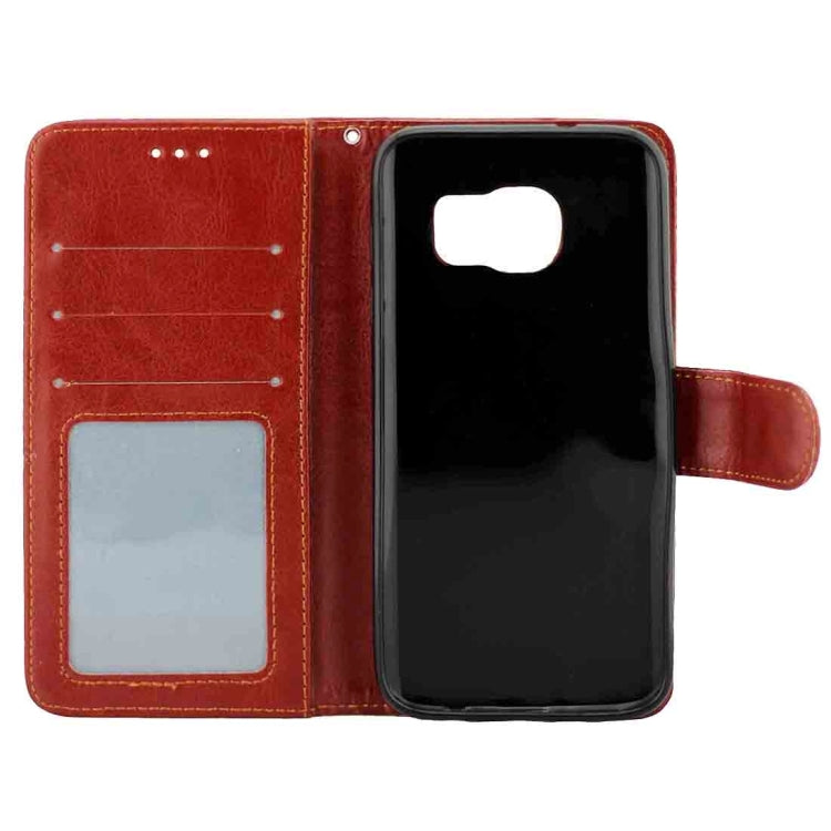 For Galaxy S7 Edge / G935 Crazy Horse Texture Horizontal Flip Magnetic Snap Leather Case with Adjustable Holder & Card Slots & Photo Frame & Wallet