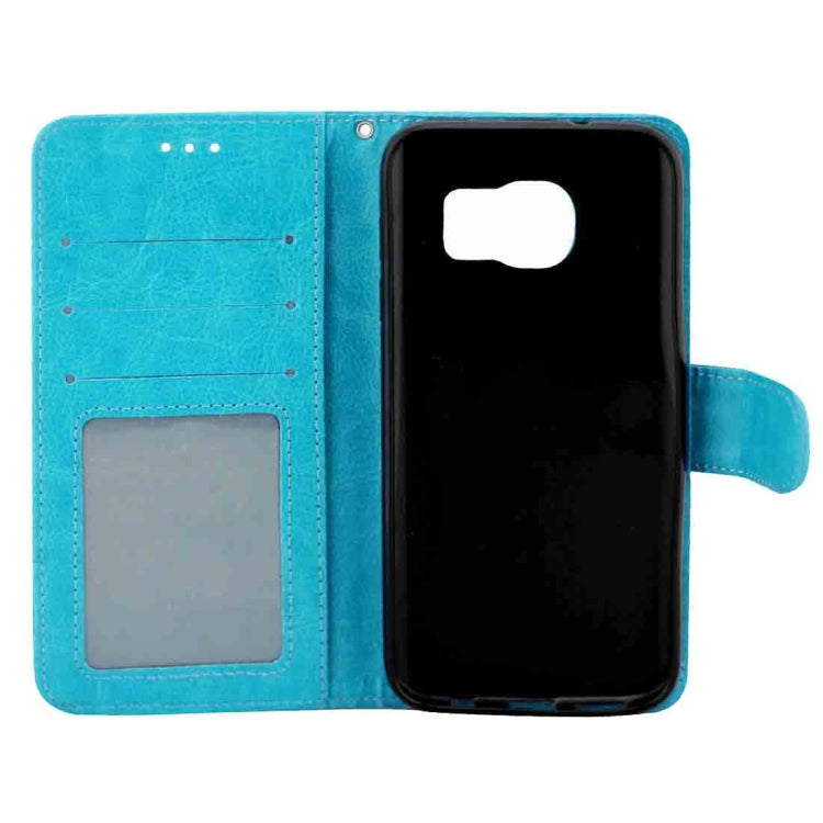 For Galaxy S7 / G930 Crazy Horse Texture Horizontal Flip Magnetic Snap Leather Case with Adjustable Holder & Card Slots & Photo Frame & Wallet