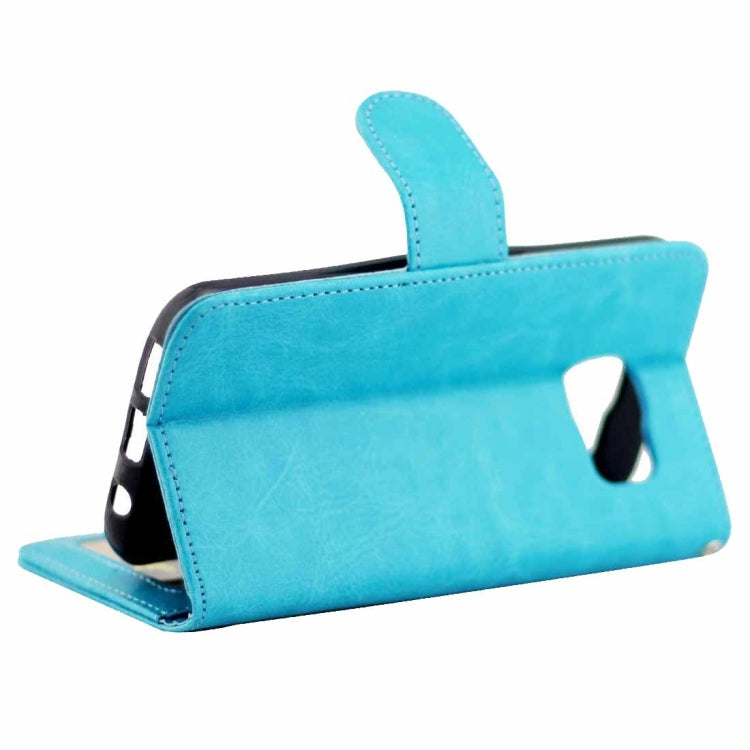 For Galaxy S7 / G930 Crazy Horse Texture Horizontal Flip Magnetic Snap Leather Case with Adjustable Holder & Card Slots & Photo Frame & Wallet