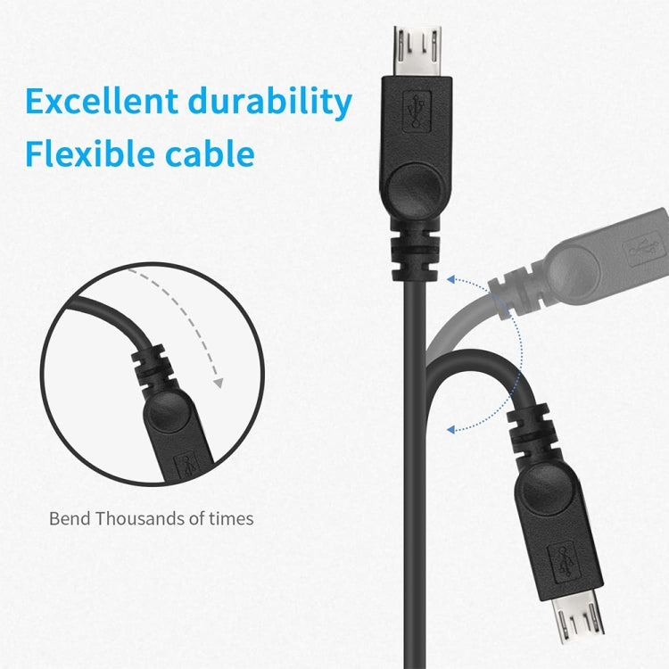 Micro USB Female to USB-C / Type-C Male + Micro USB Male Adapter Y Cable, Total Length: about 30cm, For Samsung, Huawei, Xiaomi, HTC, Meizu, Sony and other Smartphones