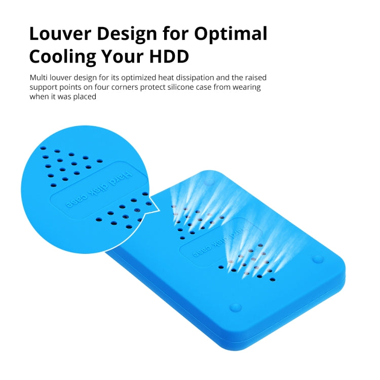 2.5 inch Mobile Hard Disk Silicone Case for WD / EAGET / Toshiba / Lenovo / Sony / SEAGATE, without Lanyard