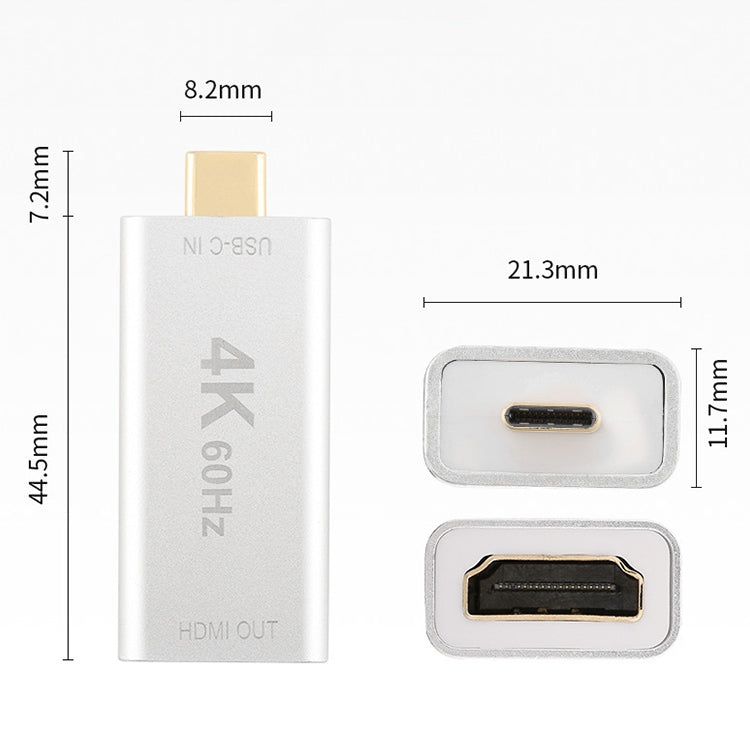 USB-C / Type-C Male to HDMI Female Aluminum-magnesium Alloy Adapter