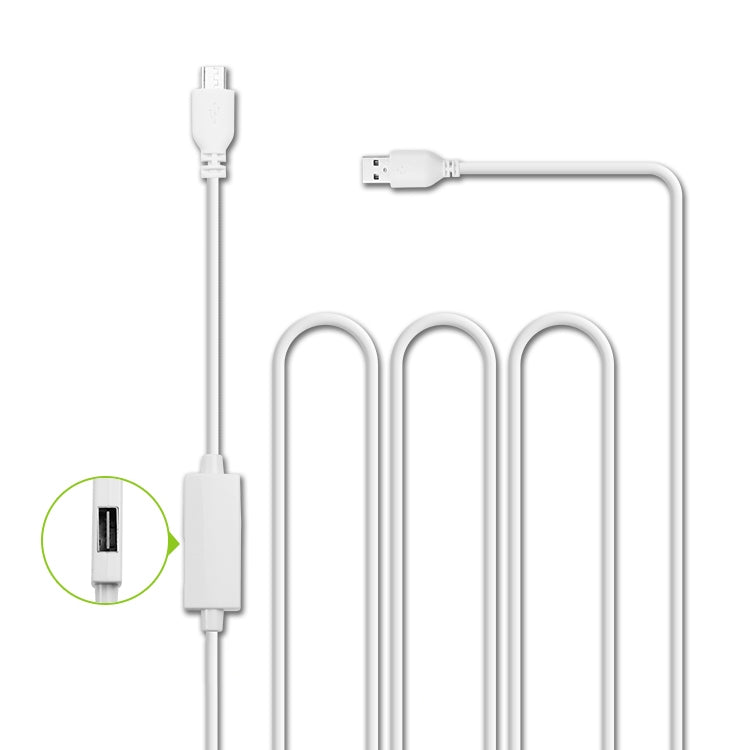 OTG-Y-02 USB 2.0 Male to Micro USB Male + USB Female OTG Charging Data Cable for Android Phones / Tablets with OTG Function, Length: 1.1m (White)