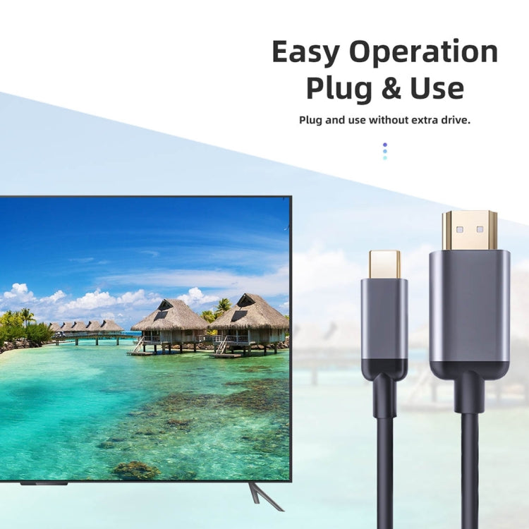 ROCK H1 USB-C / Type-C to 4K HD HDMI Adapter Cable, Cable Length: 3m