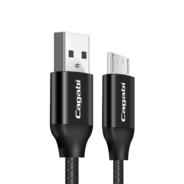 Cagabi N1-3 3m 2.4A Aviation Aluminum Alloy + Nylon Micro USB to USB Data Sync Fast Charging Cable, For Galaxy, Huawei, Xiaomi, HTC, Sony and Other Smartphones