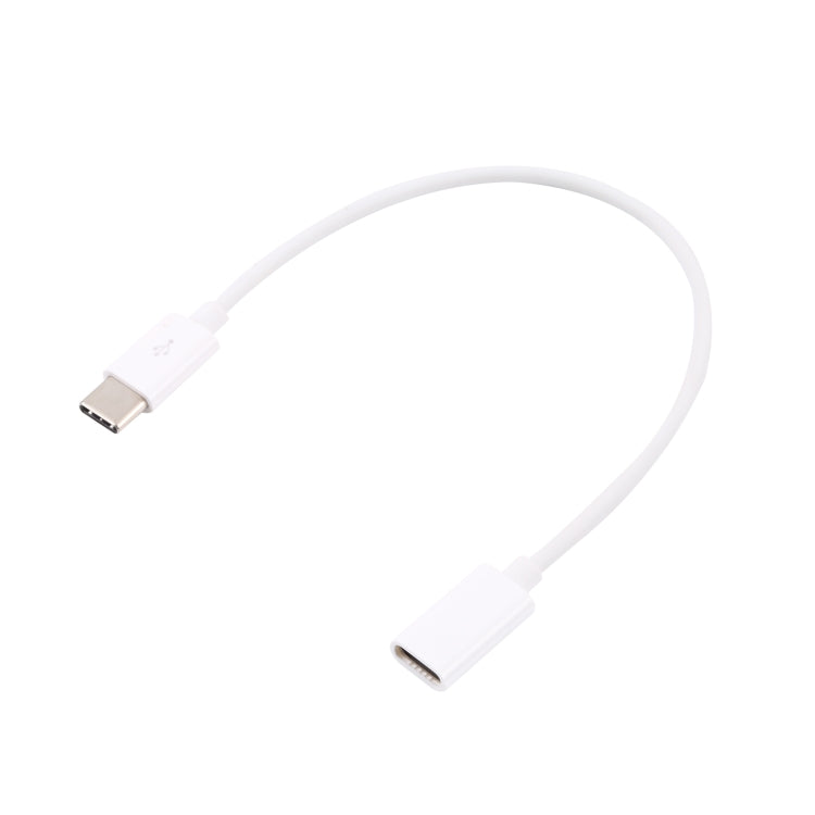 USB-C / Type-C Male to Type-C Female Extended Cable, Length: 20cm (White)