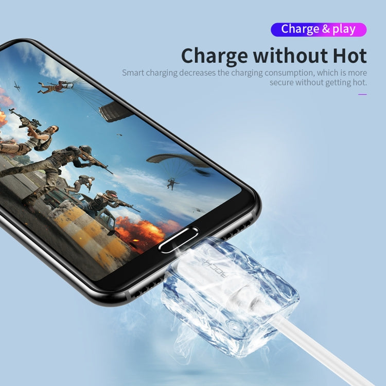 ROCK C4 5A USB-C / Type-C to USB Charge Sync Round Data Cable, Length : 1m (White)