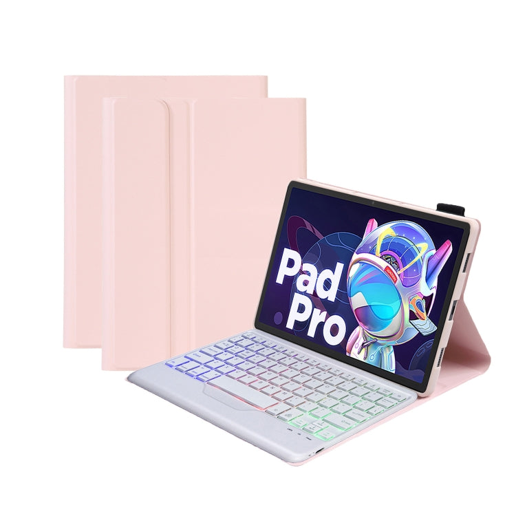 AM20-BS Lambskin Texture Ultra-thin Backlight Bluetooth Keyboard Leather Tablet Case For Lenovo Xiaoxin Pad 2022 10.6 inch/Tab M10 Plus 10.6 3rd Gen 2022