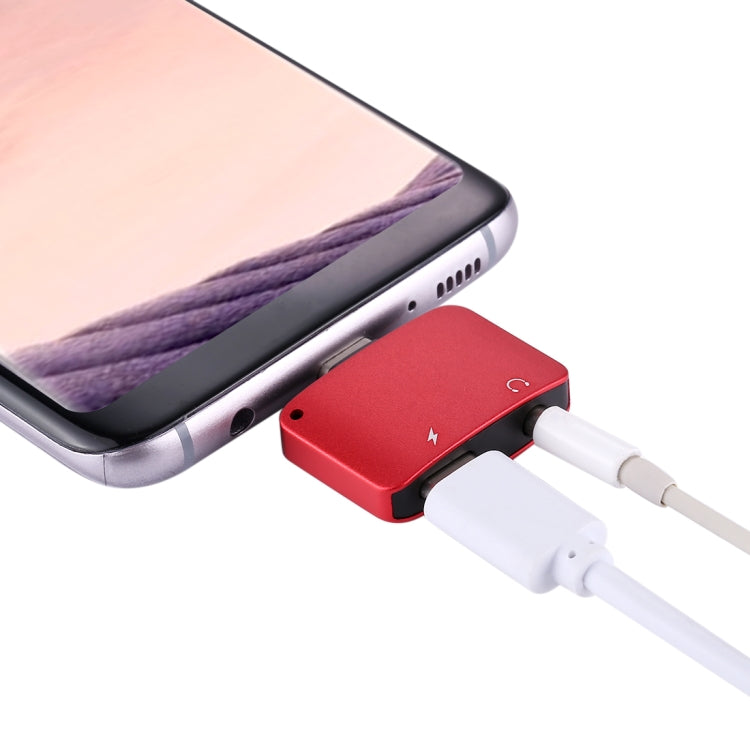 USB-C / Type-C Male to USB-C / Type-C Female Charger & 3.5mm Female Audio Adapter, For Galaxy S8 & S8 + / LG G6 / Huawei P10 & P10 Plus / Oneplus 5 / Xiaomi Mi6 & Max 2 and other Smartphones