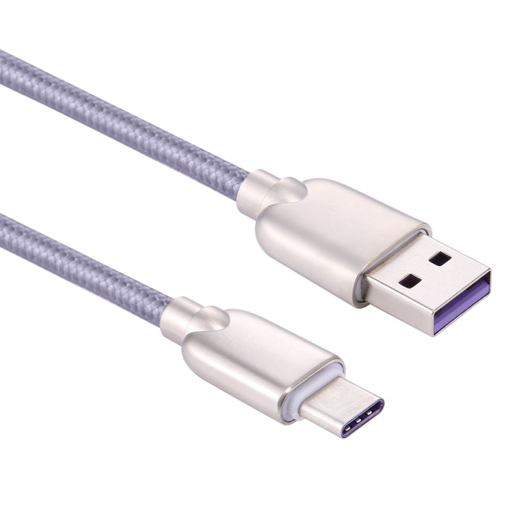 1m 5A Wires Woven USB-C / Type-C to USB 2.0 Data Sync Quick Charger Cable