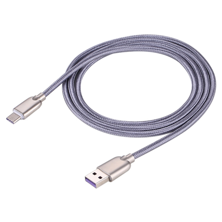 1m 5A Wires Woven USB-C / Type-C to USB 2.0 Data Sync Quick Charger Cable
