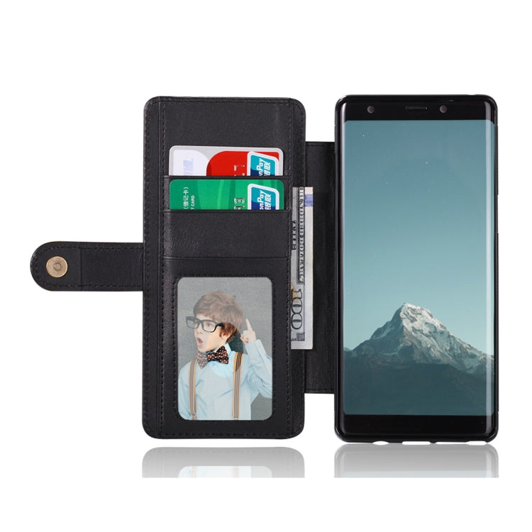 For Galaxy Note 8 Detachable Retro PU Leather Texture Horizontal Flip Protective Leather Case with Card Slots & Holder & Wallet & Photo Frame