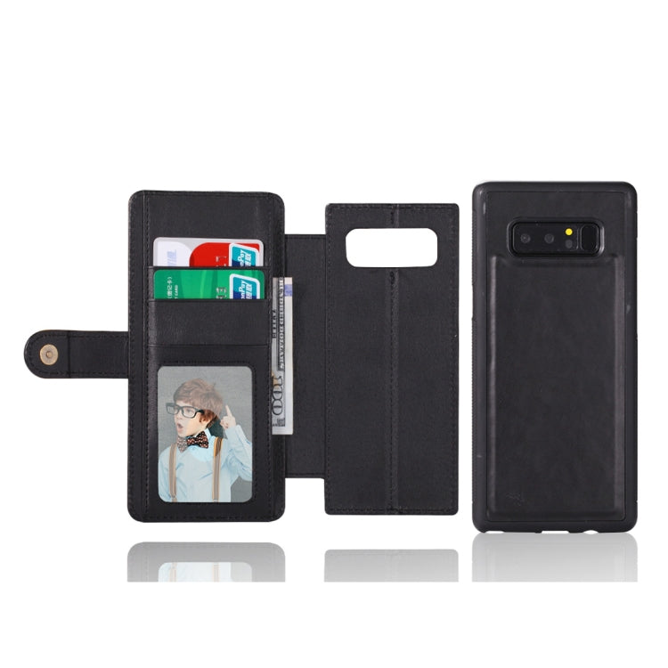 For Galaxy Note 8 Detachable Retro PU Leather Texture Horizontal Flip Protective Leather Case with Card Slots & Holder & Wallet & Photo Frame