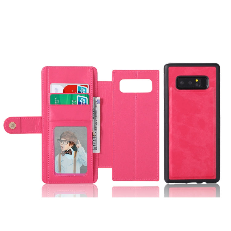 For Galaxy Note 8 Detachable Retro PU Leather Texture Horizontal Flip Protective Leather Case with Card Slots & Holder & Wallet & Photo Frame