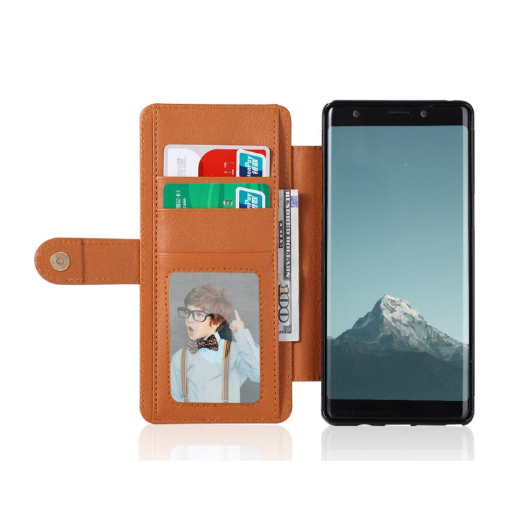 For Galaxy Note 8 Detachable Retro PU Leather Texture Horizontal Flip Protective Leather Case with Card Slots & Holder & Wallet & Photo Frame