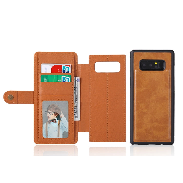 For Galaxy Note 8 Detachable Retro PU Leather Texture Horizontal Flip Protective Leather Case with Card Slots & Holder & Wallet & Photo Frame
