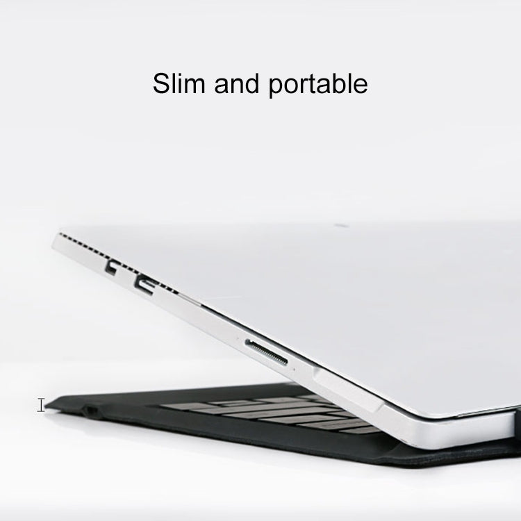 HB187B Magnetic Charging Bluetooth V3.0 Backlight Keyboard + Microfiber Leather Tablet Case for Microsoft Surface Pro3 / Pro4 / Pro2017(Grey)