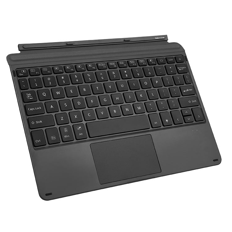 HB216B Magnetic Charging Bluetooth V3.0 Backlight Keyboard + Microfiber Leather Tablet Case for Microsoft Surface Go 10 inch(Black)
