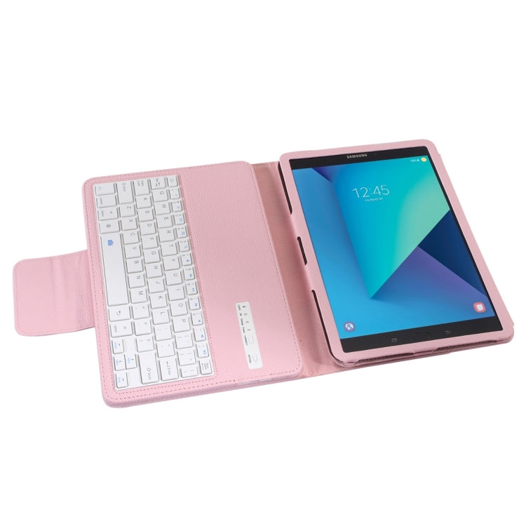 For Galaxy Tab S3 9.7 / T820 2 in 1 Detachable Bluetooth Keyboard Litchi Texture Leather Tablet Case with Holder