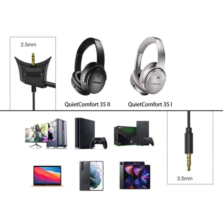 ZS0217 Gaming Noise Cancelling Headphone Cable for BOSE QC35I / QC35II