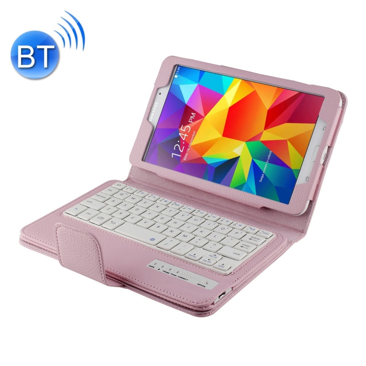 For Galaxy Tab 4 8.0 / T330 Separable Litchi Texture Horizontal Flip Leather Tablet Case + Bluetooth Keyboard with Holder & Selfie Function
