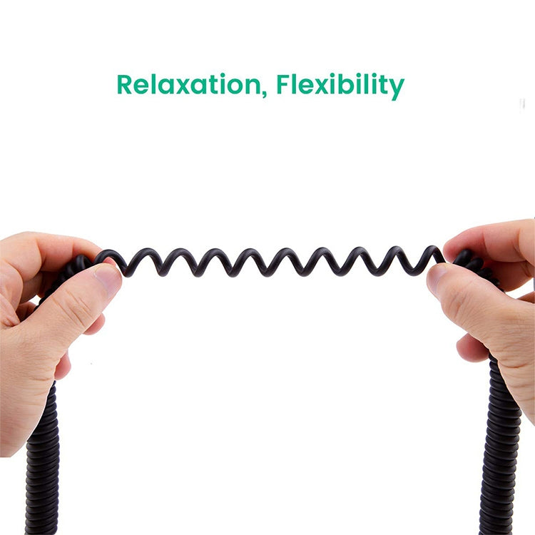 2 PCS LY-U2X153 USB-C / Type-C Male to Female 90 Degree Elbow Spring Charging Data Cable, Cable Length: 1.5m