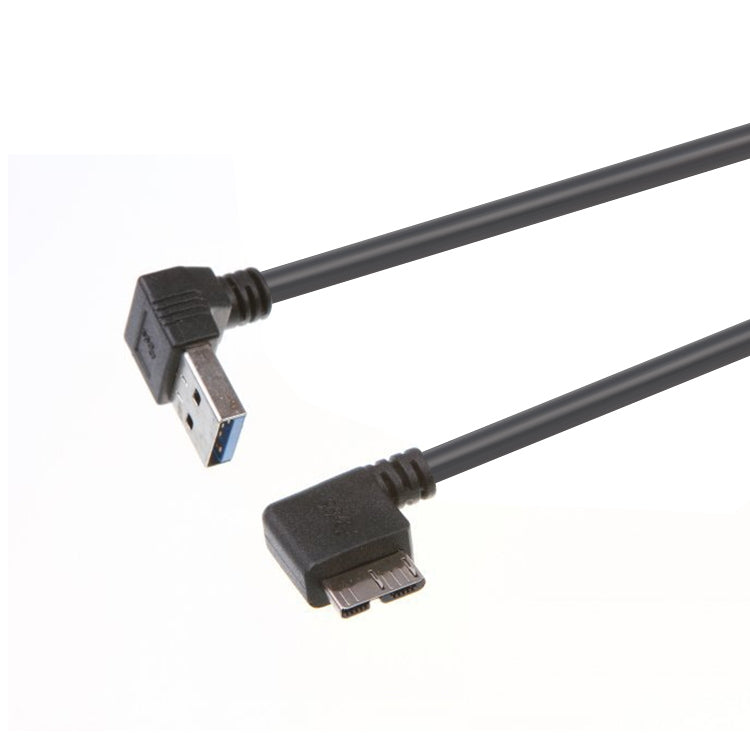 2 PCS USB 3.0 Lower Elbow Male to Micro USB 3.0 Elbow Charging Data Cable, Cable Length: 27cm