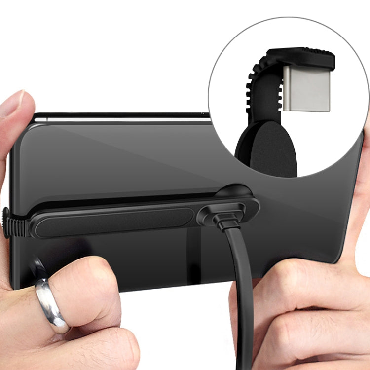 1m 2.4A Output USB-C / Type-C Elbow Solid Sucker Game Data & Fast Charging Cable, For Galaxy, Huawei, Xiaomi, LG, HTC and other Smartphones