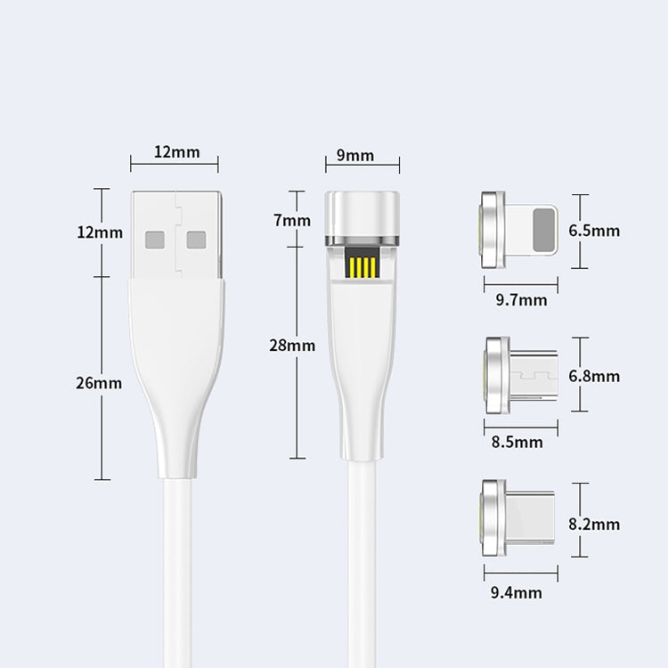2m 540 Degree Rotating USB Magnetic Charging Cable, No Charging Head