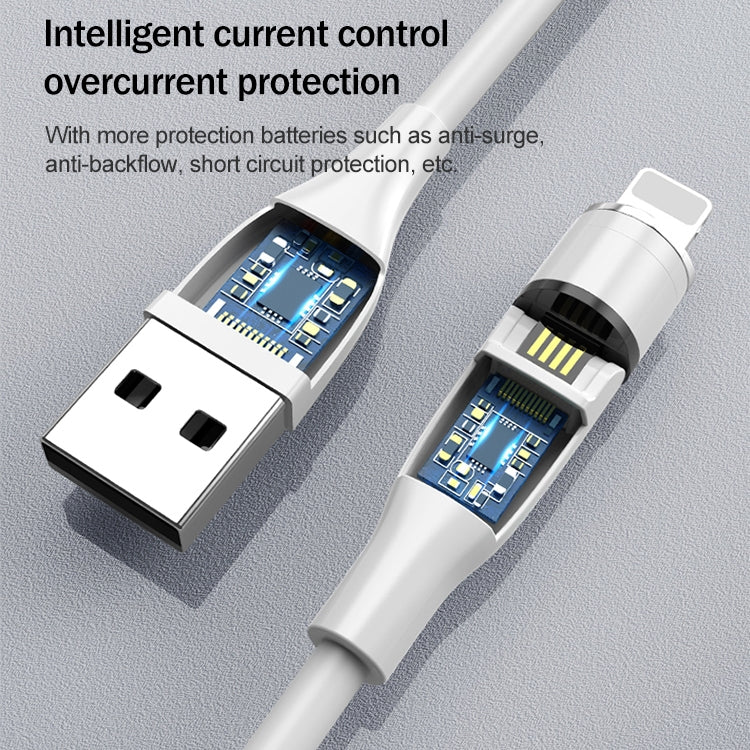 1m USB to Micro USB 540 Degree Rotating Magnetic Charging Cable (White)